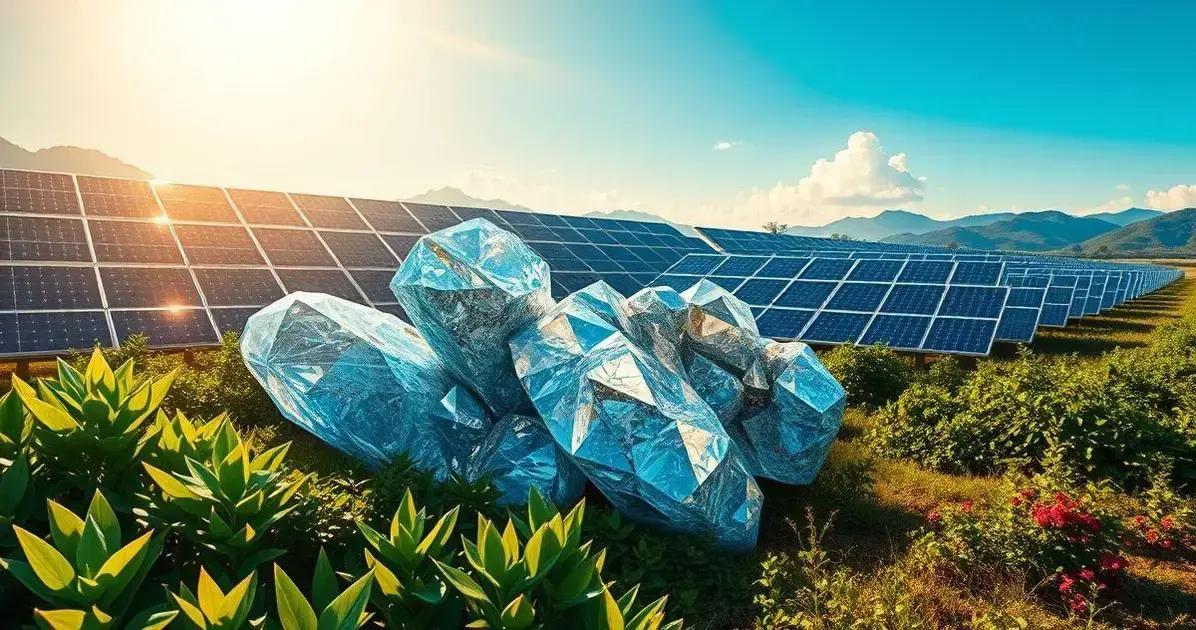 Introdução aos Minerais na Energia Solar Minerais para Placas Solares: Os Elementos-Chave da Energia Sustentável