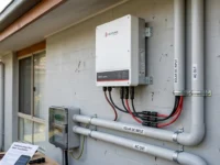 inversor solar residencial conectado a painéis fotovoltaicos